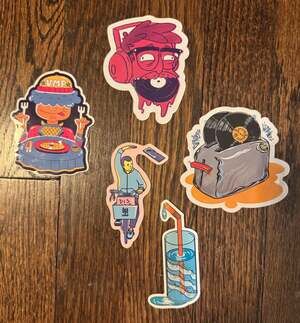 Vinyl Me Please VMP Artist Series Sticker Pack LOT (5 pcs.) RARE OOP 2021